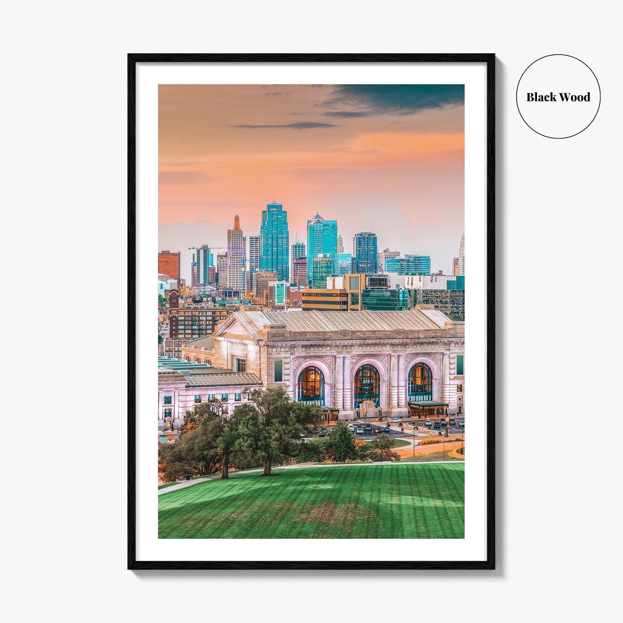 Kansas City Skyline Fine Art Photo Print, Union Station, Missouri, USA Wall Decor Poster
