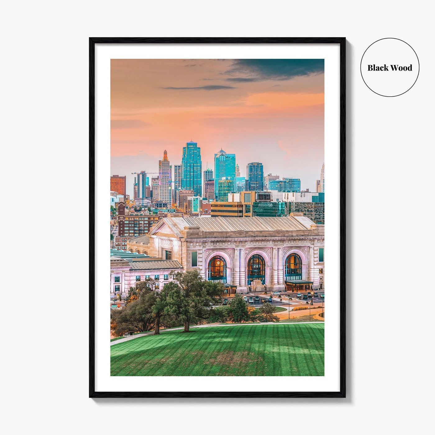 Kansas City Skyline Fine Art Photo Print, Union Station, Missouri, USA Wall Decor Poster