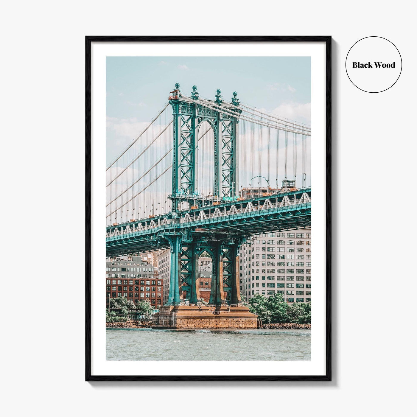 Manhattan Bridge Fine Art Photo Print, New York City NYC East River Poster