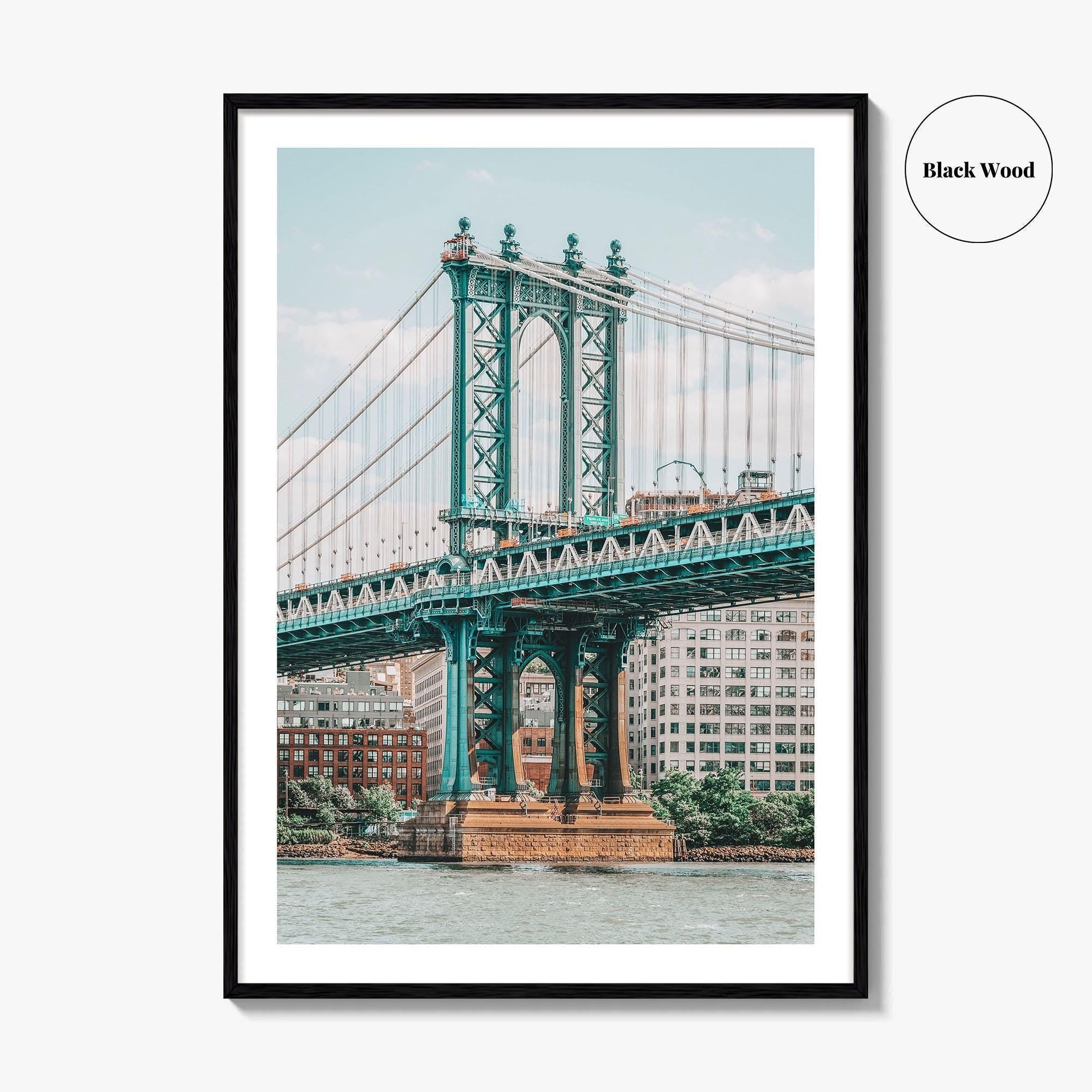 Manhattan Bridge Fine Art Photo Print, New York City NYC East River Poster