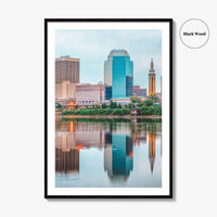 Springfield Massachusetts Skyline Fine Art Photo Print, Downtown, MA, USA, Wall Decor, Poster