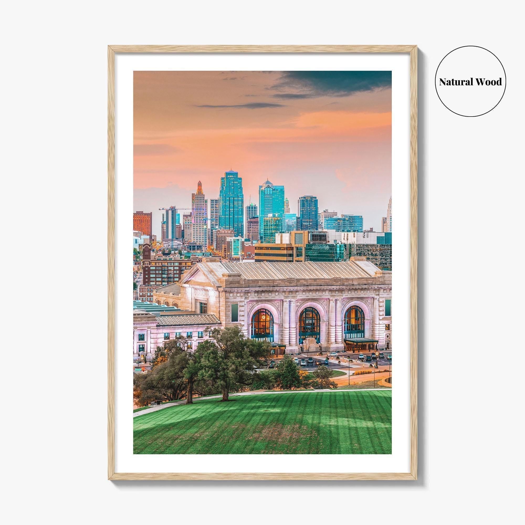 Kansas City Skyline Fine Art Photo Print, Union Station, Missouri, USA Wall Decor Poster