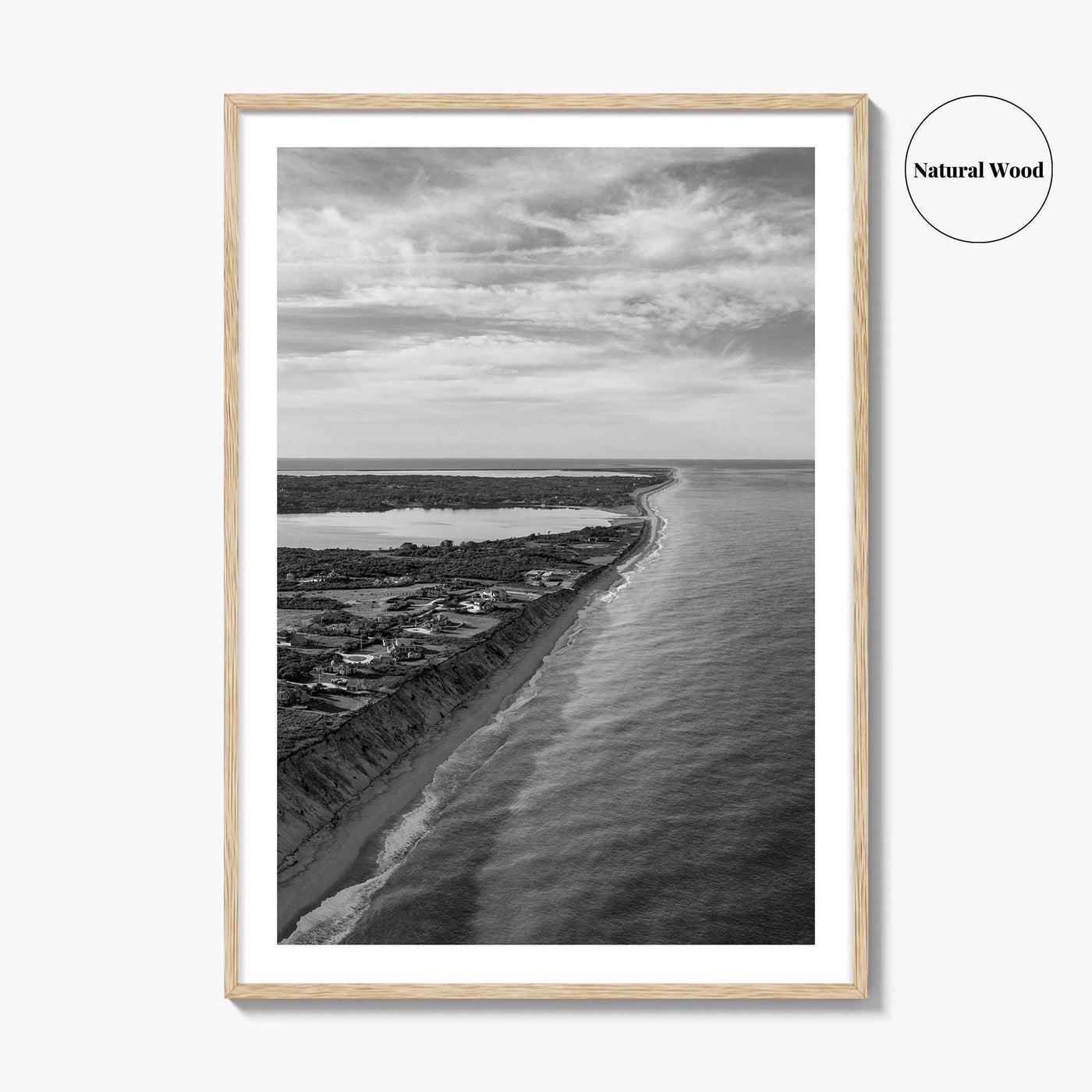 Nantucket Black and White Fine Art Photo Print, Massachusetts Lighthouse Coastline, USA Poster