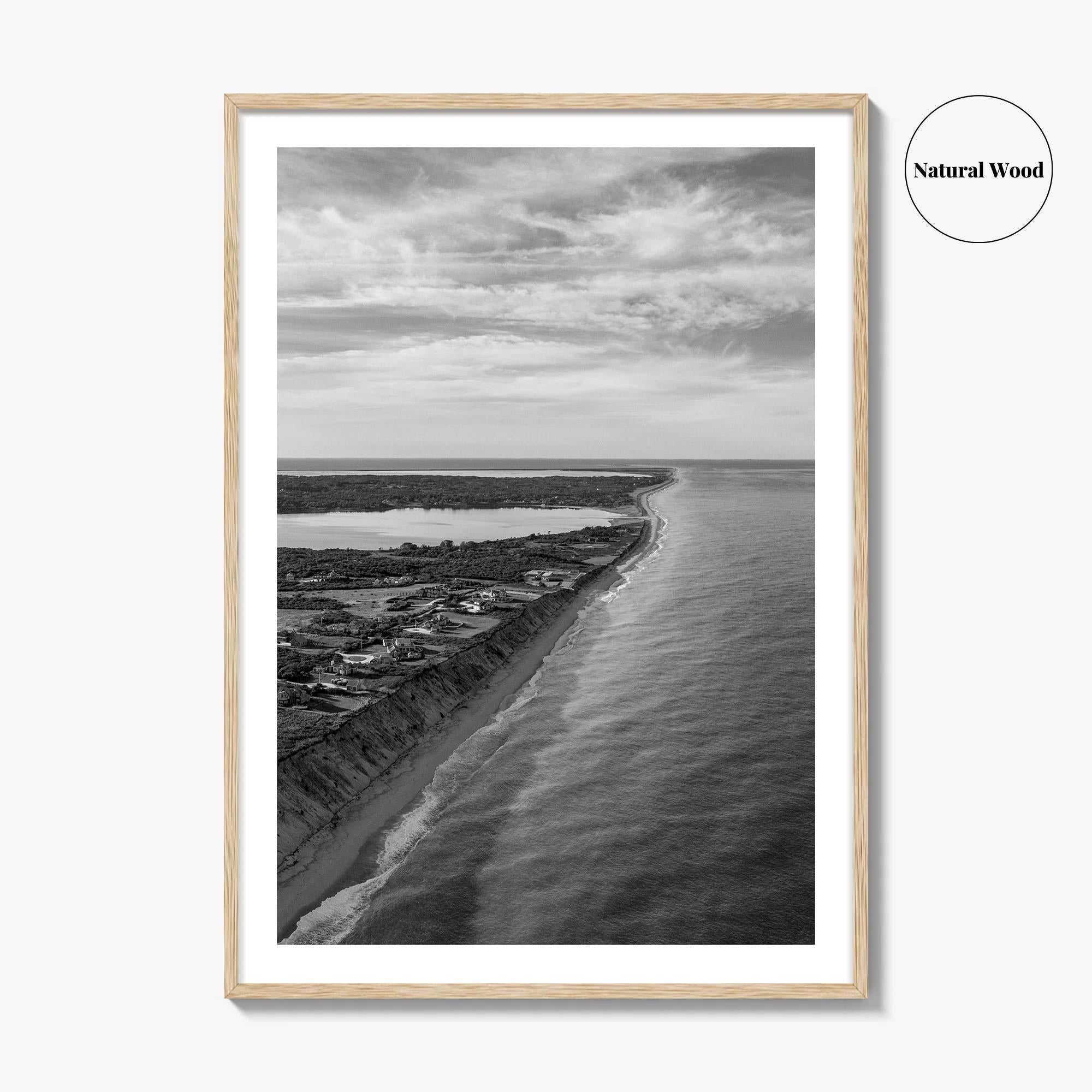 Nantucket Black and White Fine Art Photo Print, Massachusetts Lighthouse Coastline, USA Poster