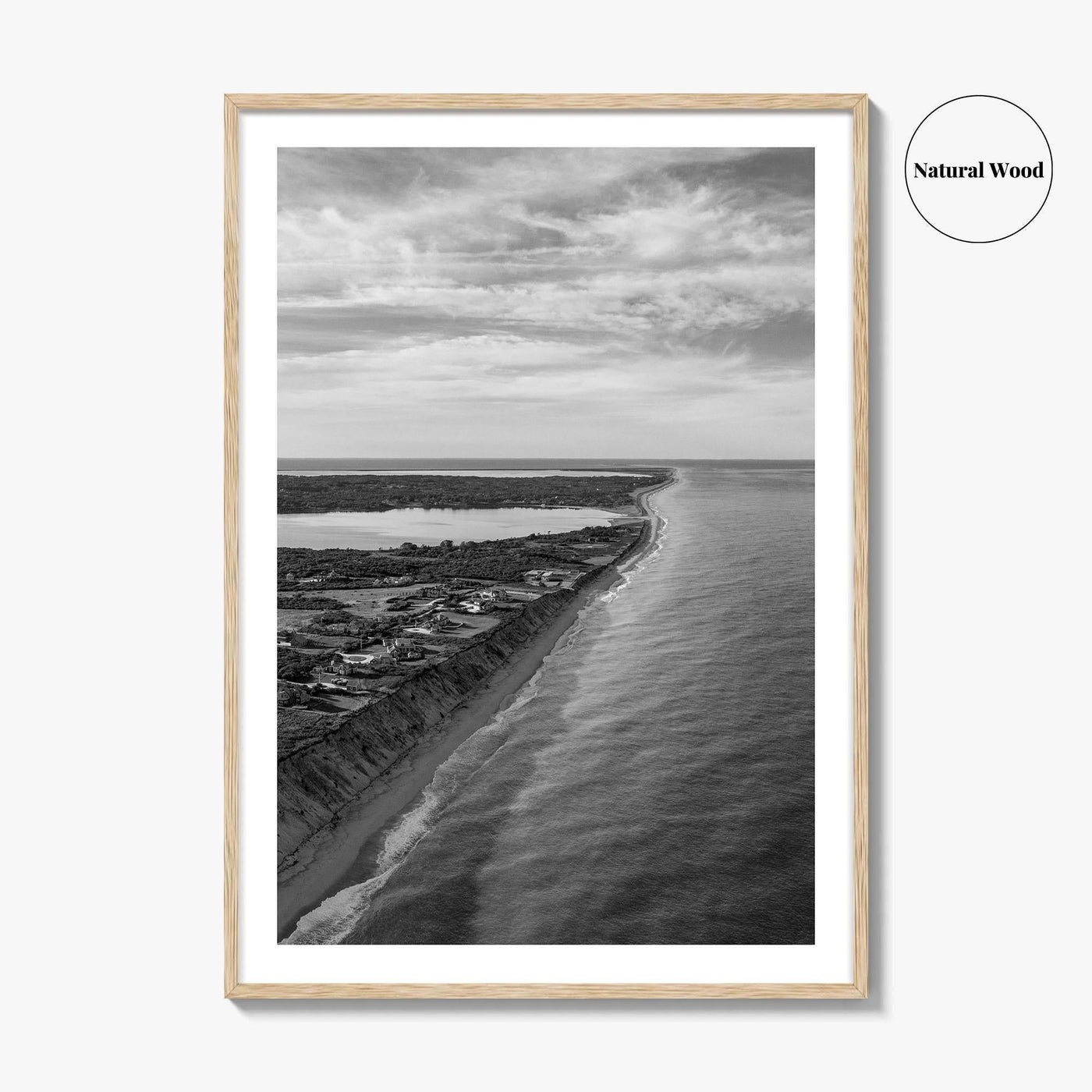 Nantucket Black and White Fine Art Photo Print, Massachusetts Lighthouse Coastline, USA Poster