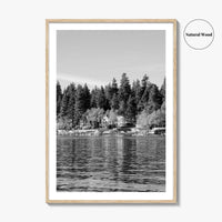 Lake Arrowhead Black and White Fine Art Photo Print, California Wall Decor Poster