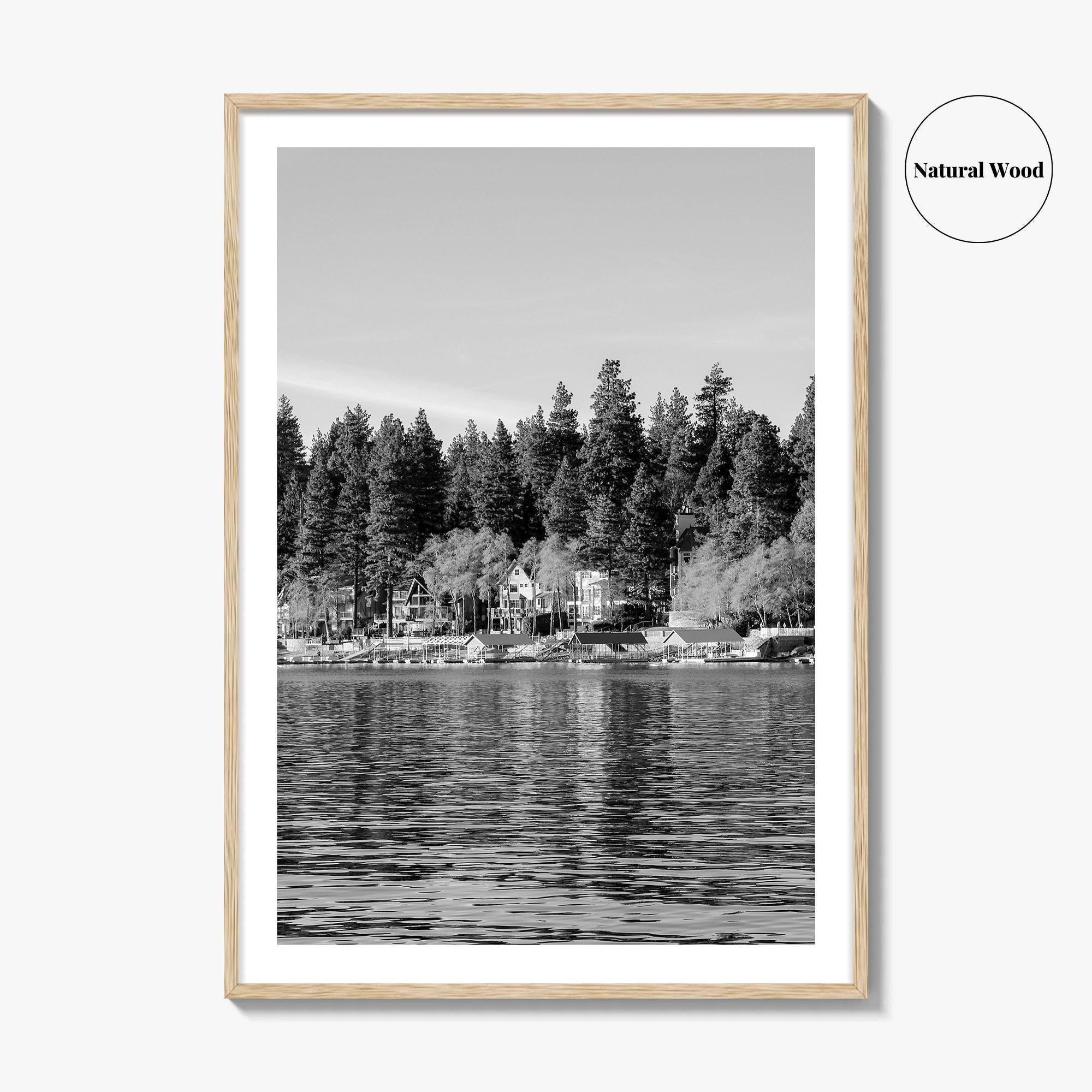 Lake Arrowhead Black and White Fine Art Photo Print, California Wall Decor Poster