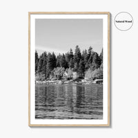 Lake Arrowhead Black and White Fine Art Photo Print, California Wall Decor Poster
