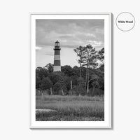 Chincoteague Black and White Fine Art Photo Print, Assateague Lighthouse, Virginia Poster