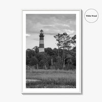 Chincoteague Black and White Fine Art Photo Print, Assateague Lighthouse, Virginia Poster