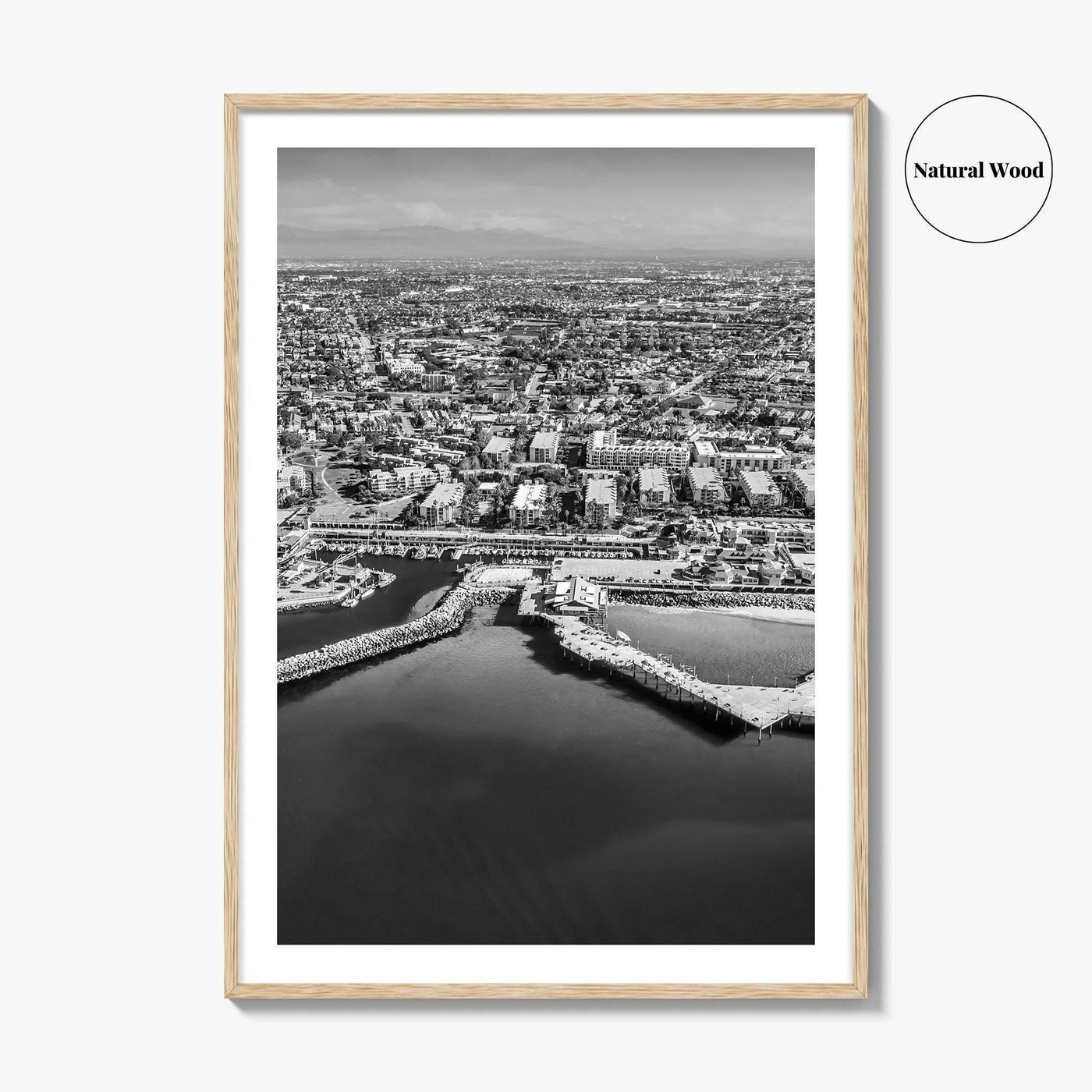 Redondo Beach Black and White Fine Art Photo Print, Los Angeles Pier, California Poster