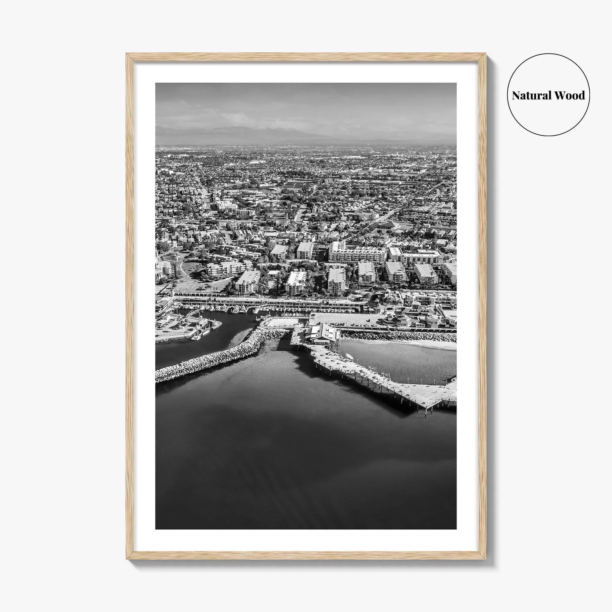 Redondo Beach Black and White Fine Art Photo Print, Los Angeles Pier, California Poster