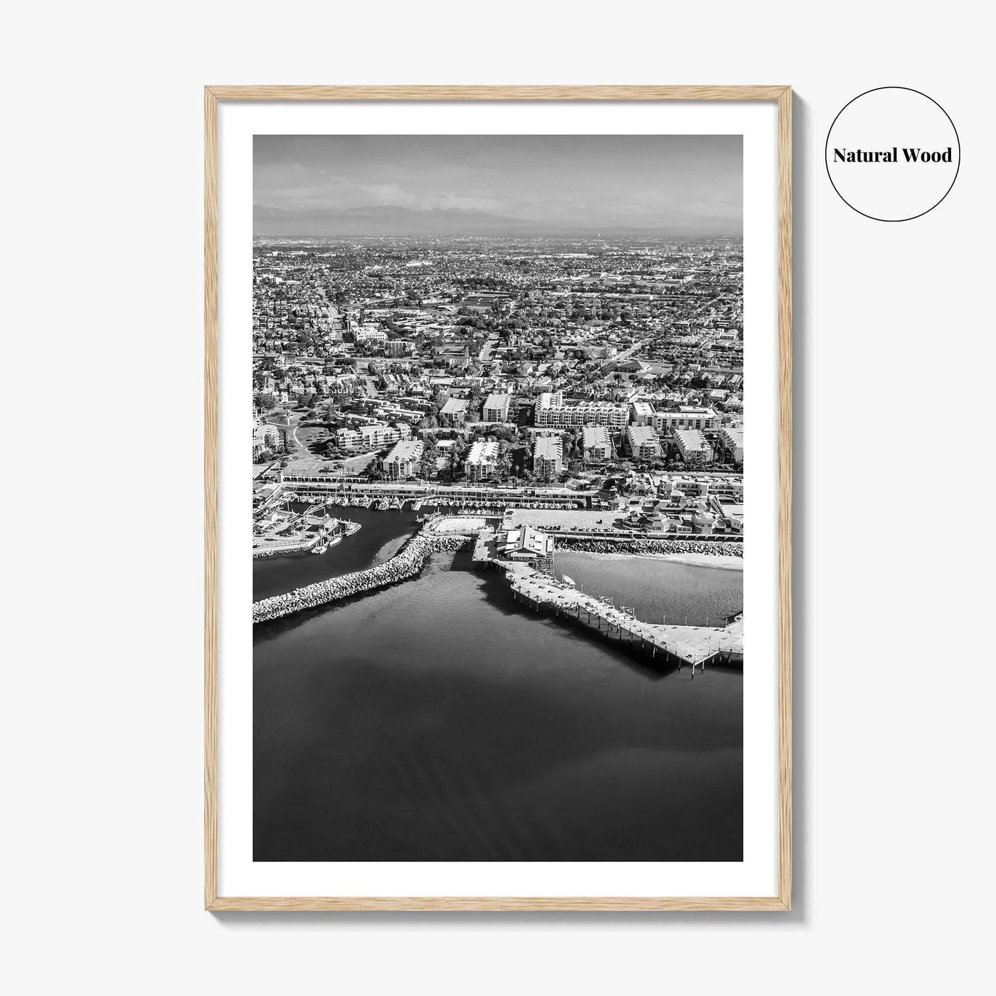 Redondo Beach Black and White Fine Art Photo Print, Los Angeles Pier, California Poster