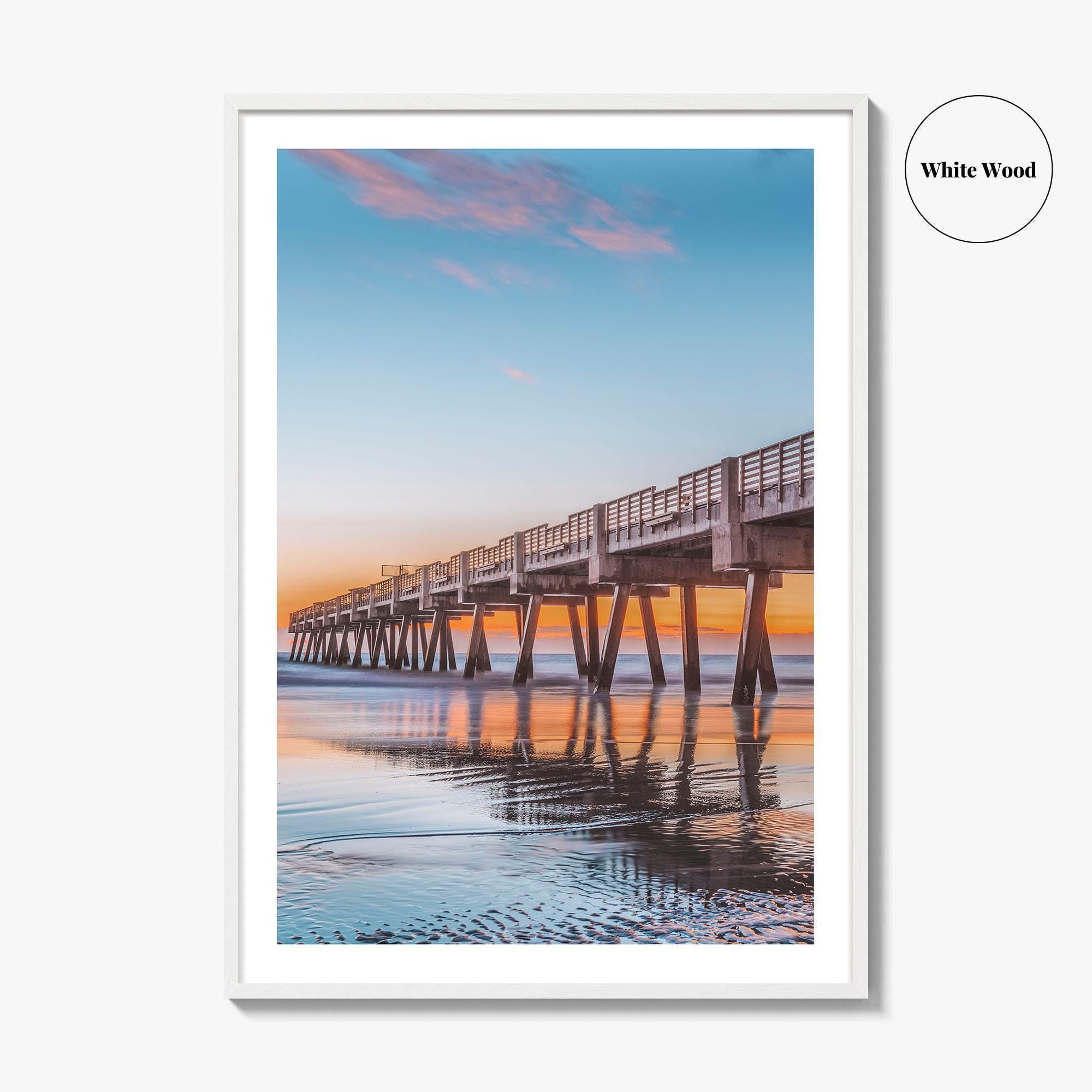 Jacksonville Beach Fine Art Photo Print, Jax Pier, Florida, USA, Wall Poster