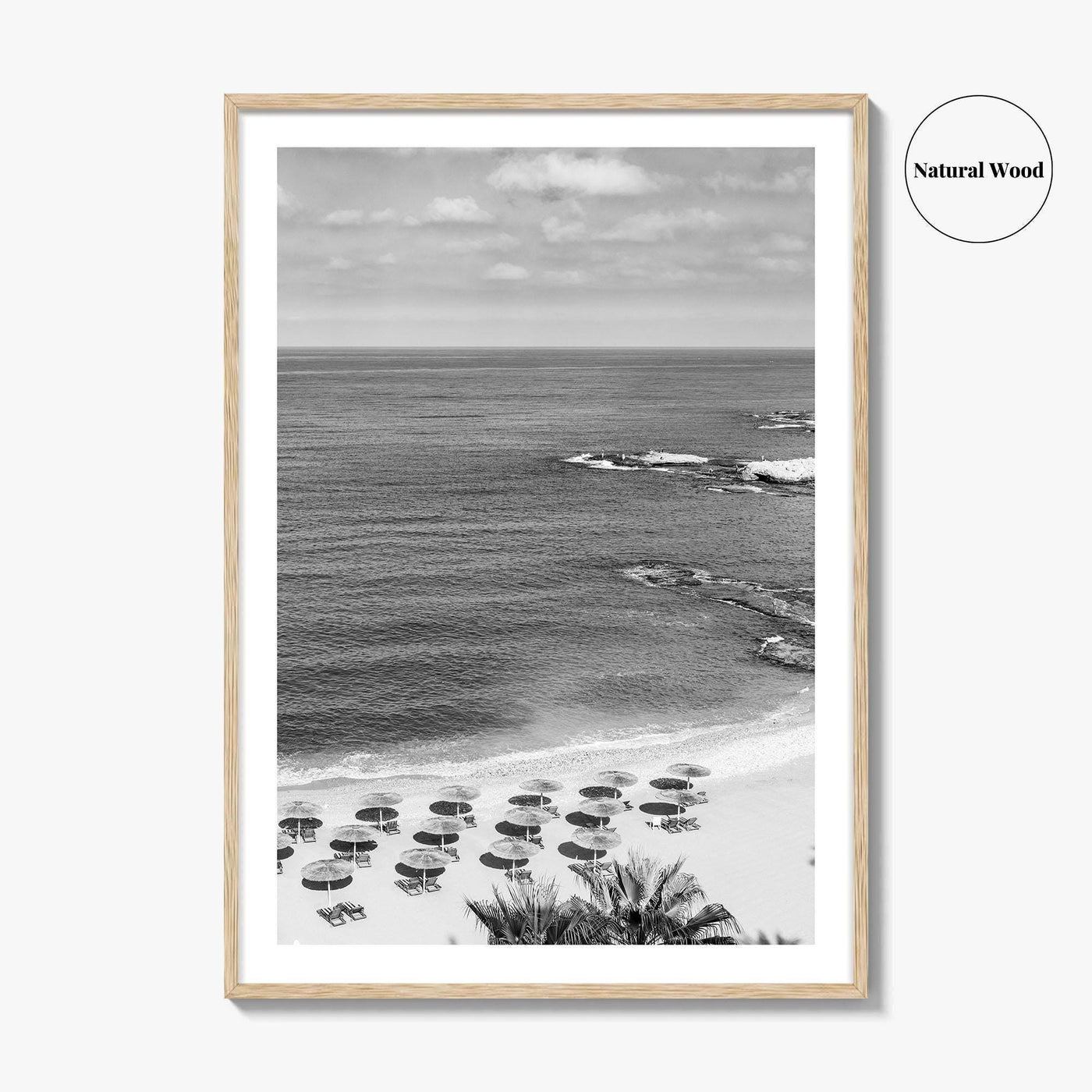 Beirut Black and White Fine Art Photo Print, Raouche Coast, Lebanon Wall Poster