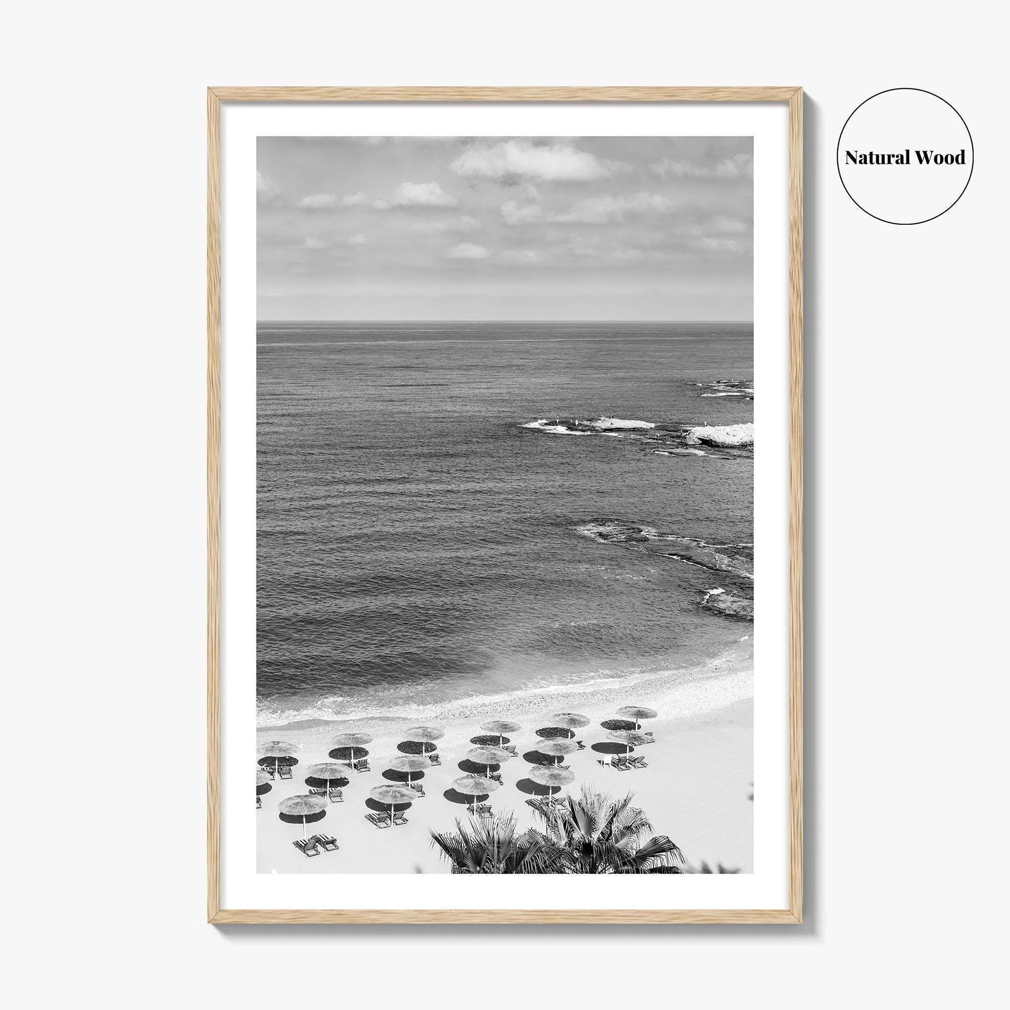 Beirut Black and White Fine Art Photo Print, Raouche Coast, Lebanon Wall Poster