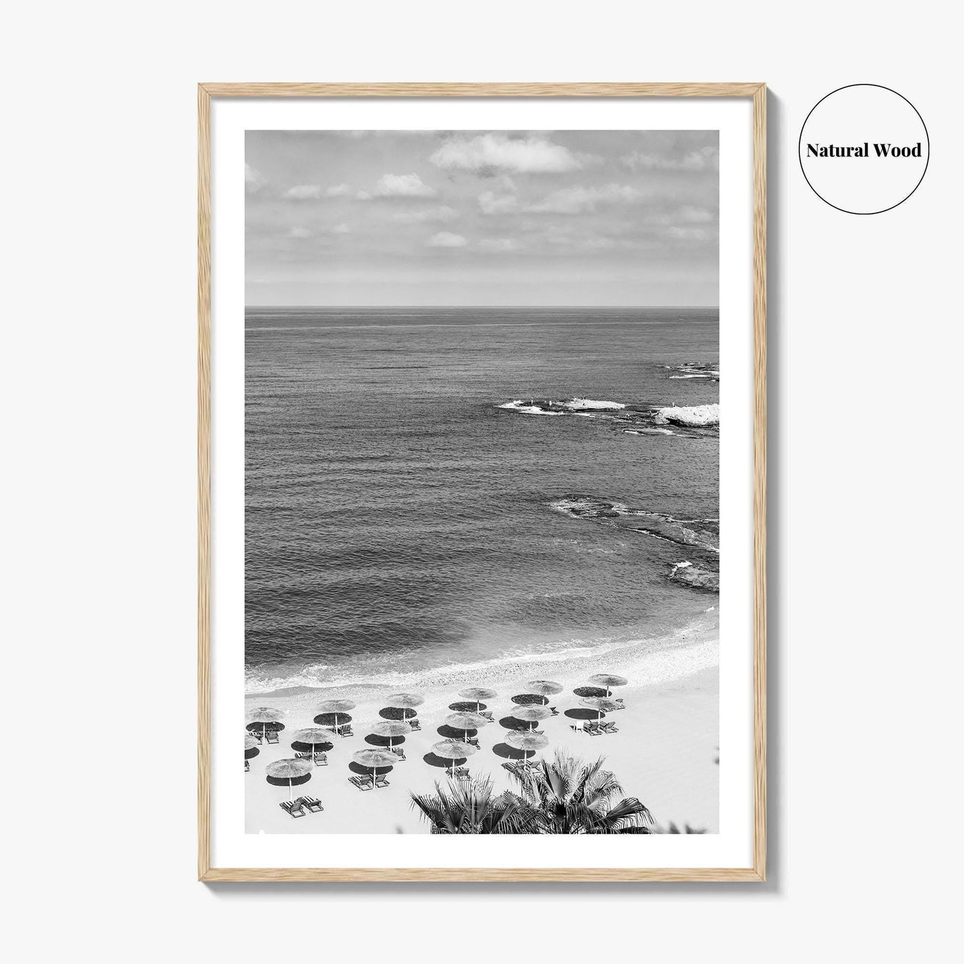 Beirut Black and White Fine Art Photo Print, Raouche Coast, Lebanon Wall Poster