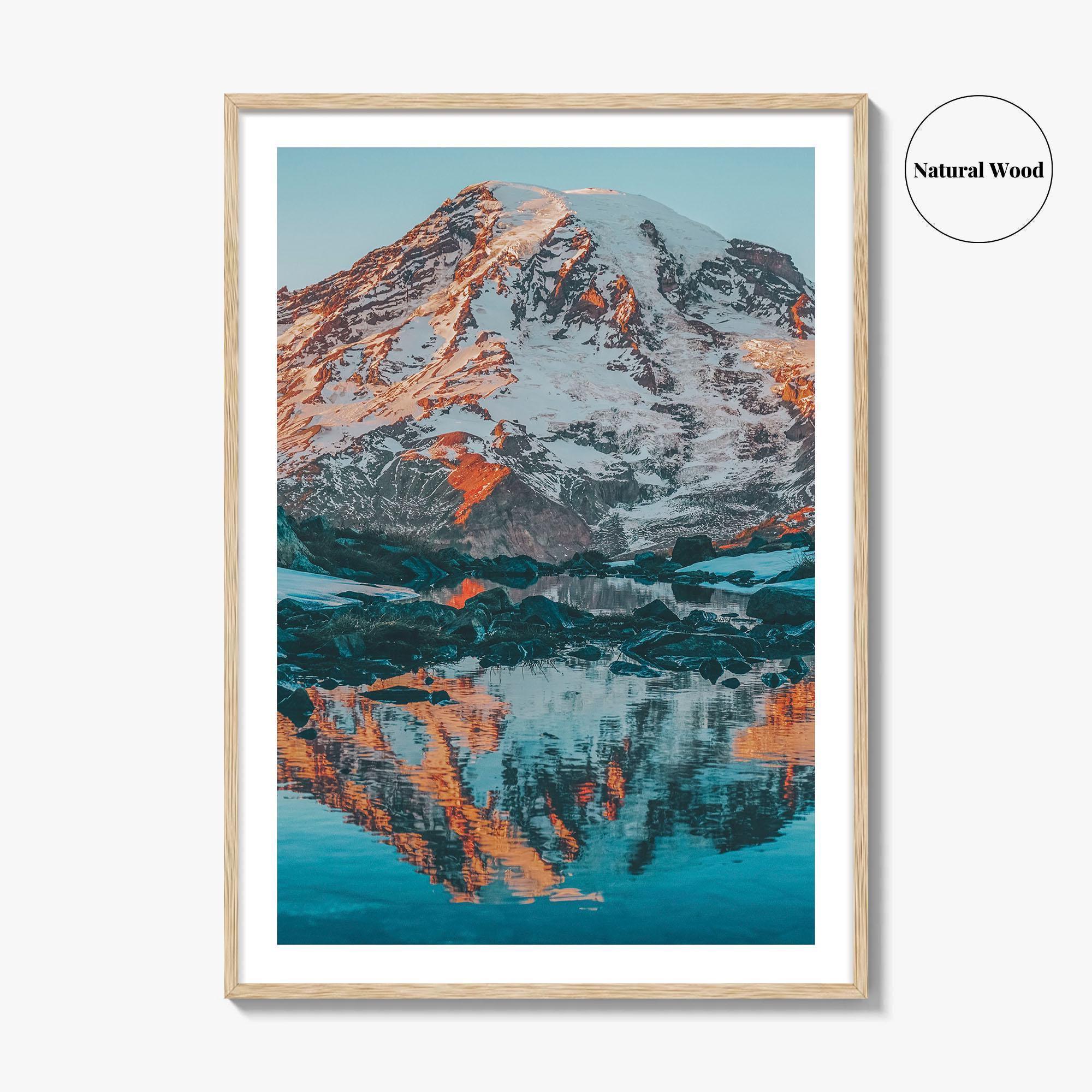 Mount Rainier Fine Art Photo Print, Reflection, Washington, National Park, USA, Poster
