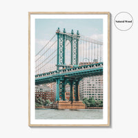 Manhattan Bridge Fine Art Photo Print, New York City NYC East River Poster