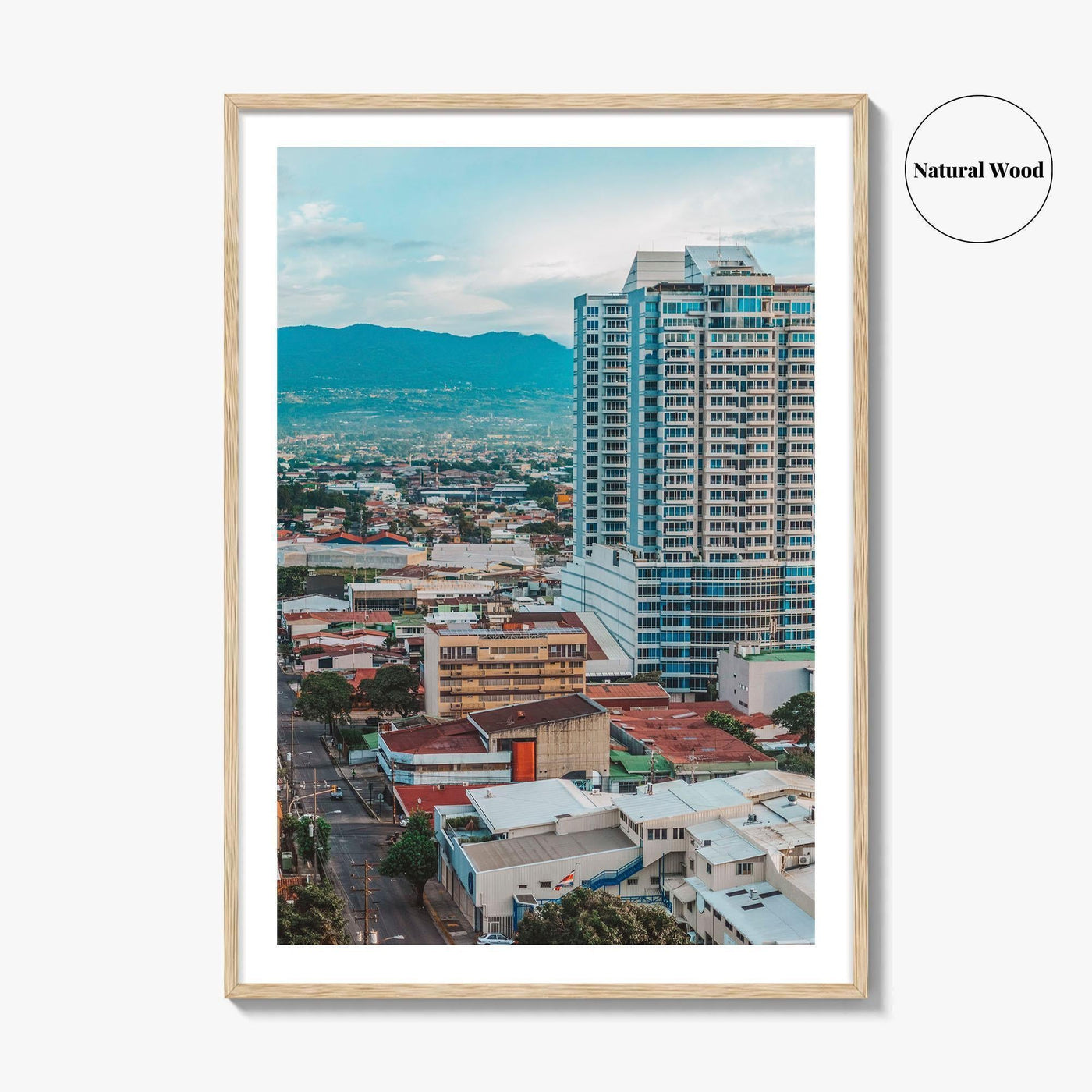 San Jose Costa Rica Fine Art Photo Print, Capital Street View, Mountains, Poster