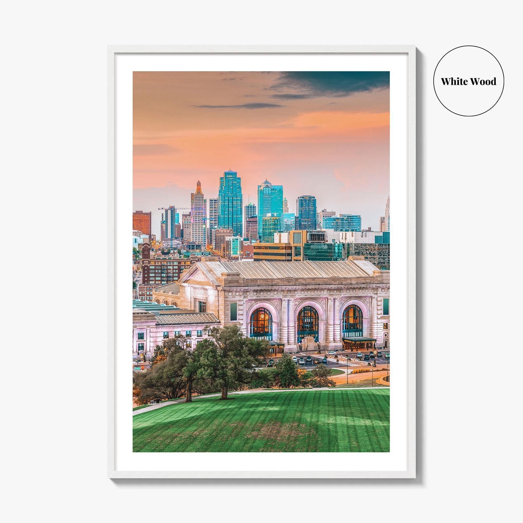 Kansas City Skyline Fine Art Photo Print, Union Station, Missouri, USA Wall Decor Poster