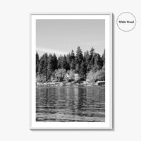 Lake Arrowhead Black and White Fine Art Photo Print, California Wall Decor Poster
