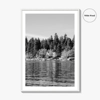 Lake Arrowhead Black and White Fine Art Photo Print, California Wall Decor Poster