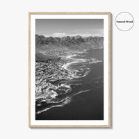 Cape Town Black and White Fine Art Photo Print, Coastal South Africa Poster