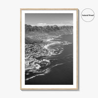Cape Town Black and White Fine Art Photo Print, Coastal South Africa Poster