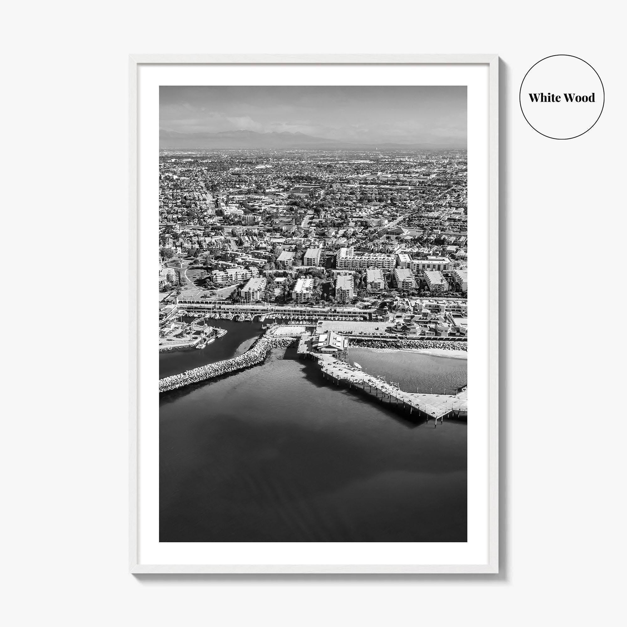 Redondo Beach Black and White Fine Art Photo Print, Los Angeles Pier, California Poster