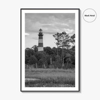 Chincoteague Black and White Fine Art Photo Print, Assateague Lighthouse, Virginia Poster