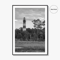 Chincoteague Black and White Fine Art Photo Print, Assateague Lighthouse, Virginia Poster