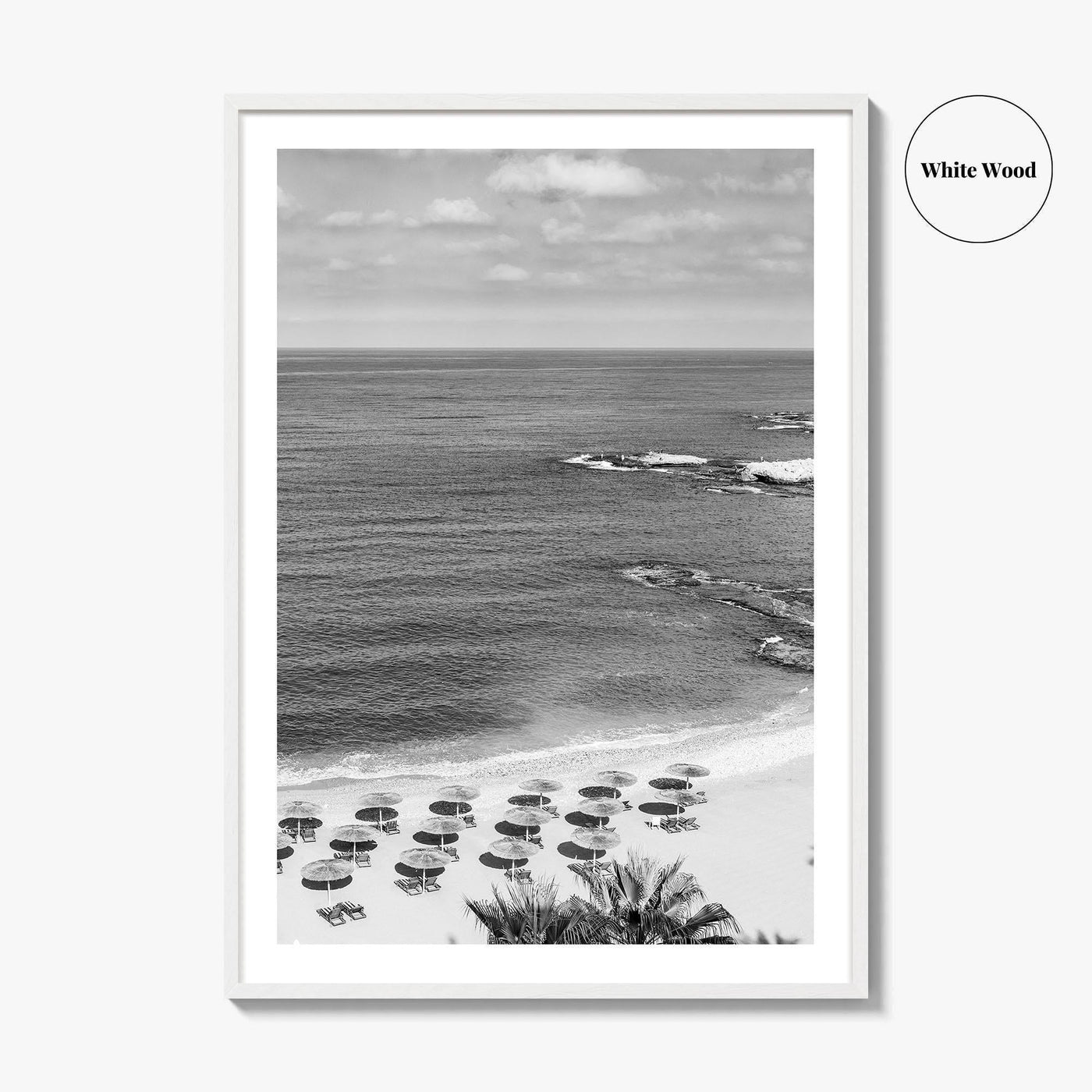 Beirut Black and White Fine Art Photo Print, Raouche Coast, Lebanon Wall Poster