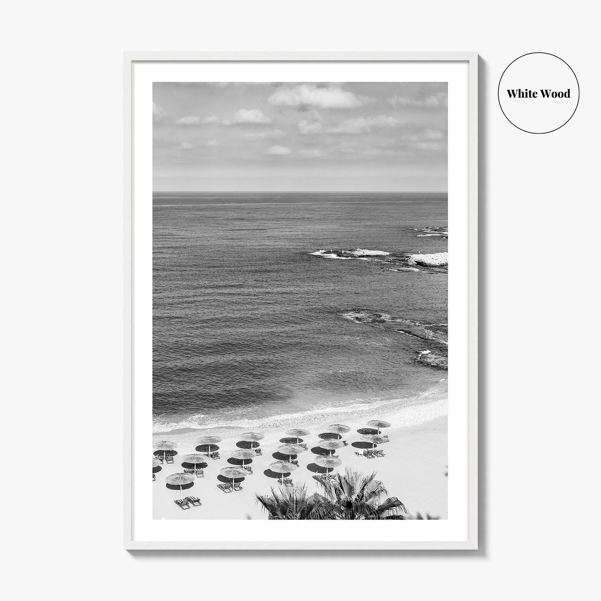 Beirut Black and White Fine Art Photo Print, Raouche Coast, Lebanon Wall Poster