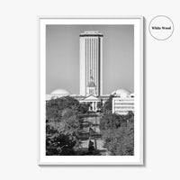 Tallahassee Black and White Fine Art Photo Print, Florida Capitol Buildings, Florida Poster