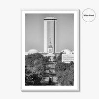 Tallahassee Black and White Fine Art Photo Print, Florida Capitol Buildings, Florida Poster