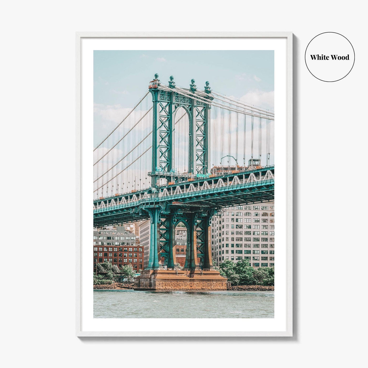 Manhattan Bridge Fine Art Photo Print, New York City NYC East River Poster