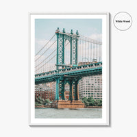 Manhattan Bridge Fine Art Photo Print, New York City NYC East River Poster