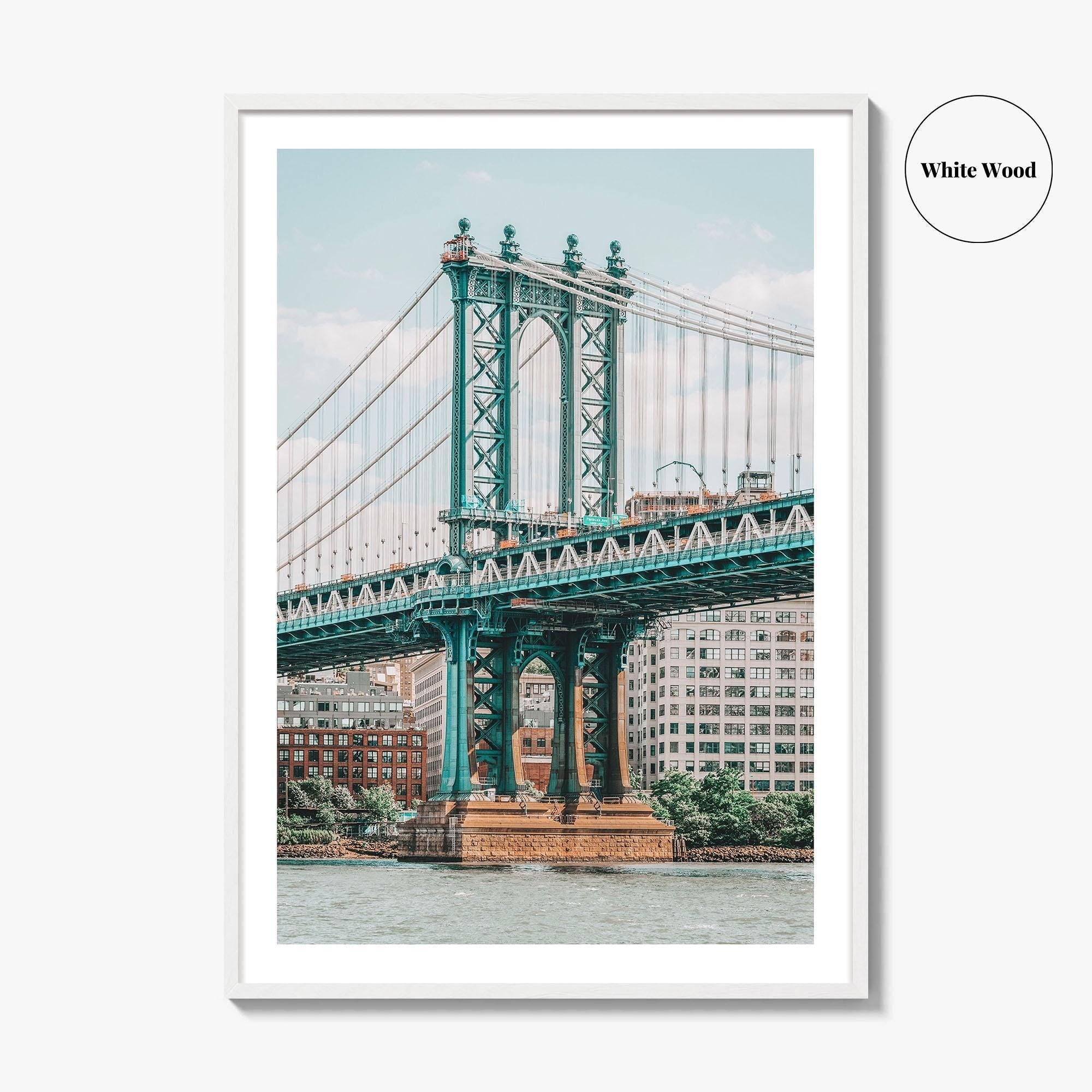Manhattan Bridge Fine Art Photo Print, New York City NYC East River Poster