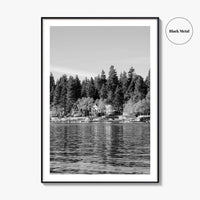 Lake Arrowhead Black and White Fine Art Photo Print, California Wall Decor Poster