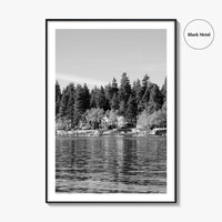 Lake Arrowhead Black and White Fine Art Photo Print, California Wall Decor Poster