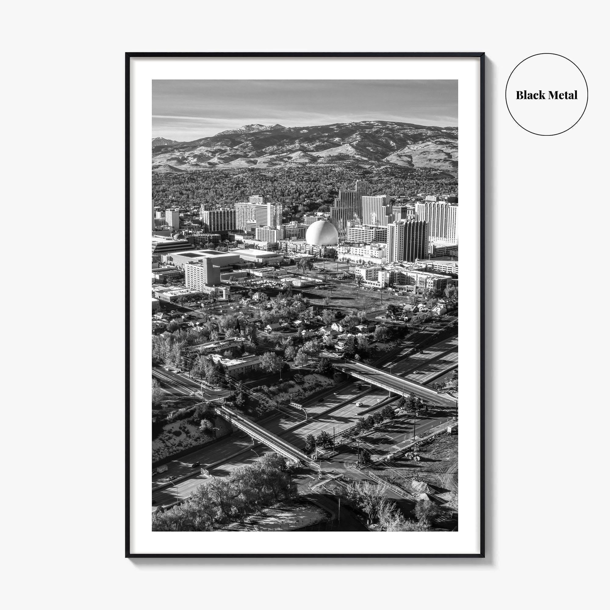 Reno Black and White Fine Art Photo Print, Nevada Casino Poster, USA Art