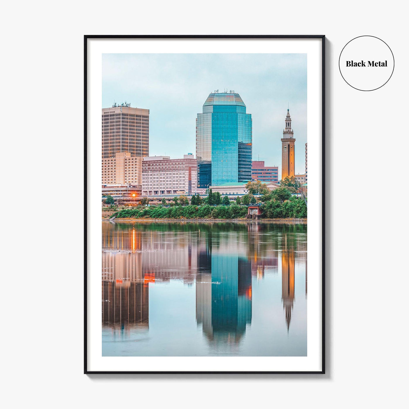 Springfield Massachusetts Skyline Fine Art Photo Print, Downtown, MA, USA, Wall Decor, Poster