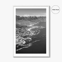Cape Town Black and White Fine Art Photo Print, Coastal South Africa Poster