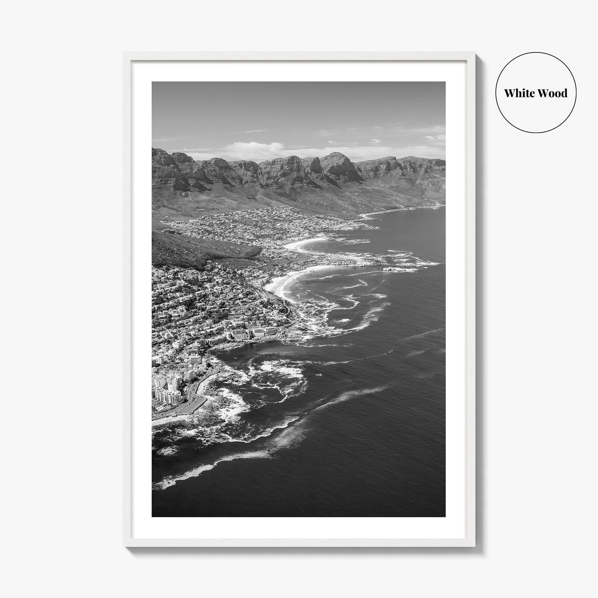 Cape Town Black and White Fine Art Photo Print, Coastal South Africa Poster