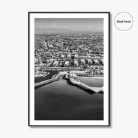 Redondo Beach Black and White Fine Art Photo Print, Los Angeles Pier, California Poster