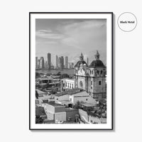 Cartagena de Indias Black and White Fine Art Photo Print, Colombia Wall Poster
