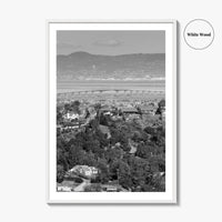 San Mateo Black and White Fine Art Photo Print, Bay Area California Poster
