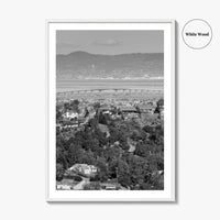 San Mateo Black and White Fine Art Photo Print, Bay Area California Poster