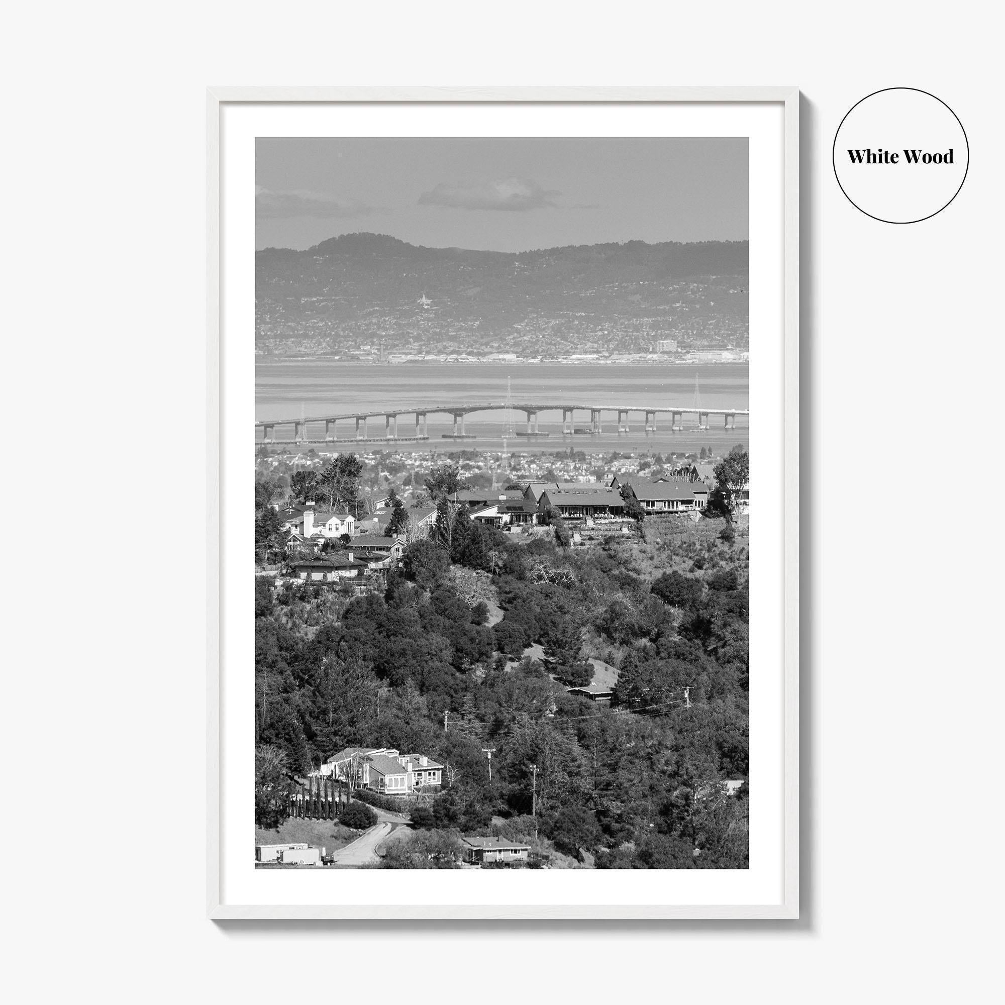 San Mateo Black and White Fine Art Photo Print, Bay Area California Poster